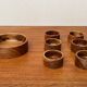 Ensemble de 7 bols vintage en teck scandinave