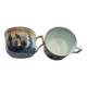 Set of 2 stamped mugs, agricultural theme