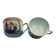 Set of 2 stamped mugs, agricultural theme