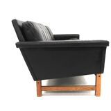 Scandinavian 3-seater leather sofa, Sweden, 1960s