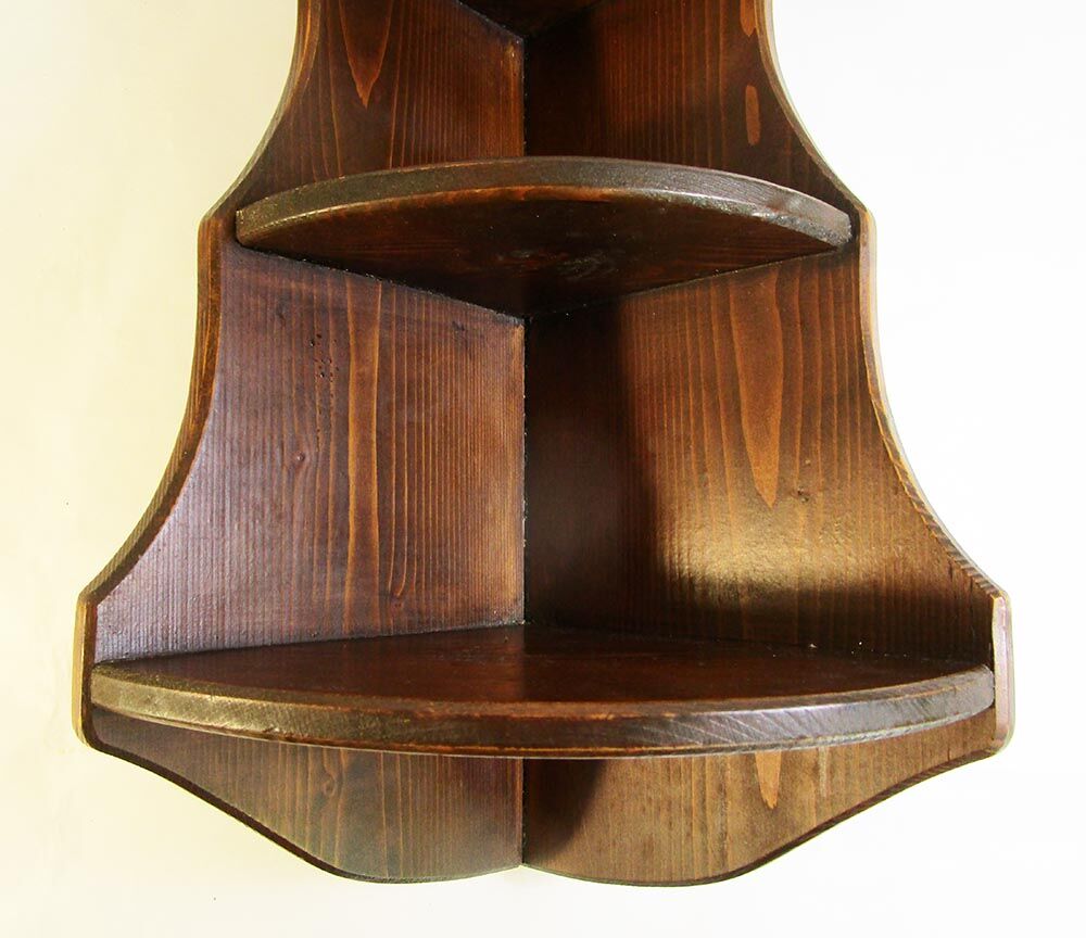 Wooden corner shelf