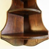 Wooden corner shelf