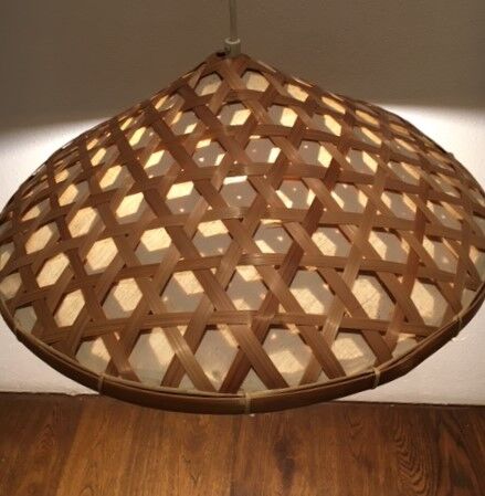 Suspension bambou et lin 50 cm