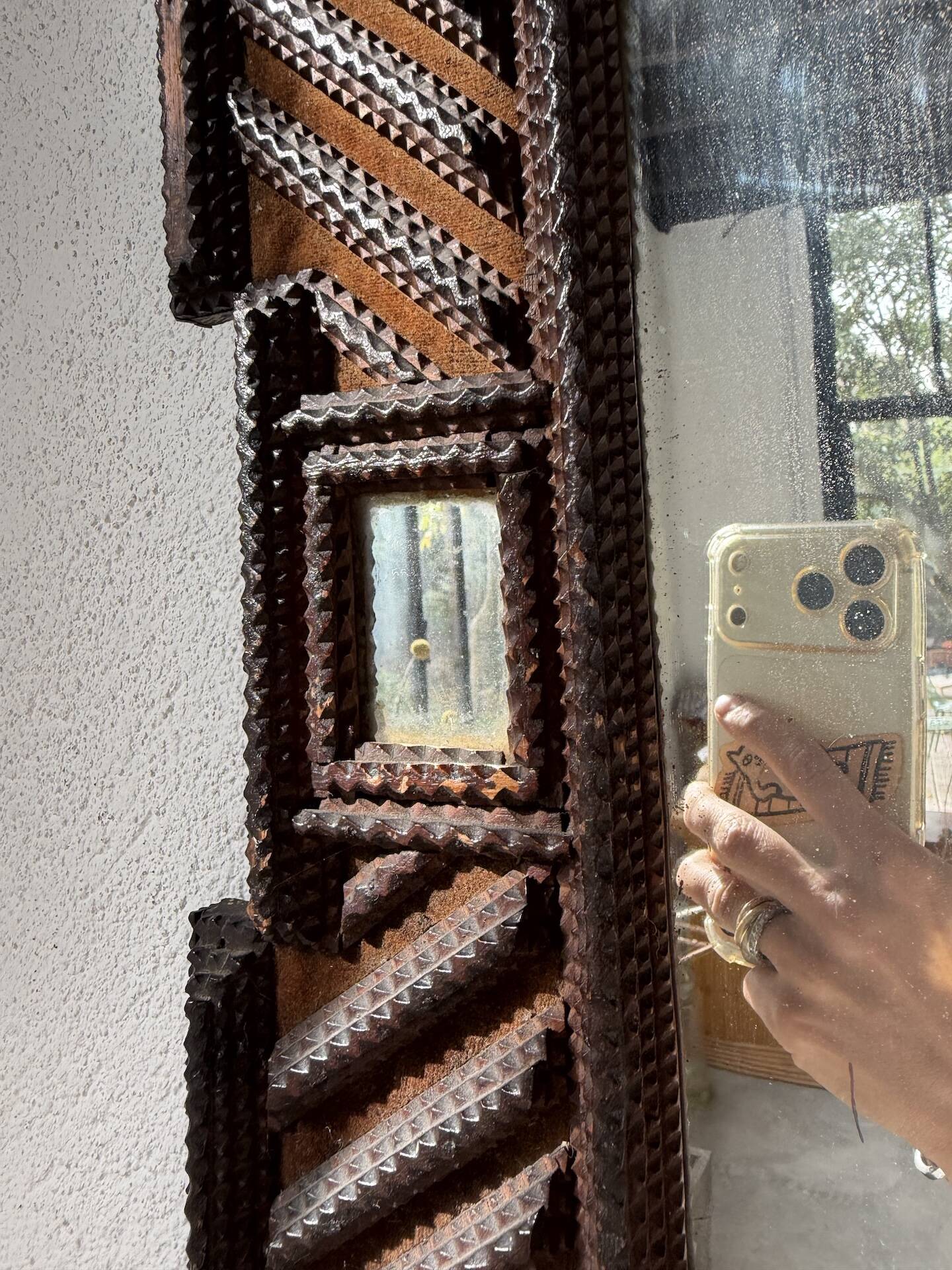 Tramp Art Mirror 1903
