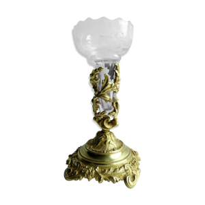 Vase porte-bouquet cristal - bronze iii