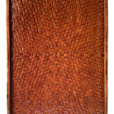Lacquered woven bamboo tray