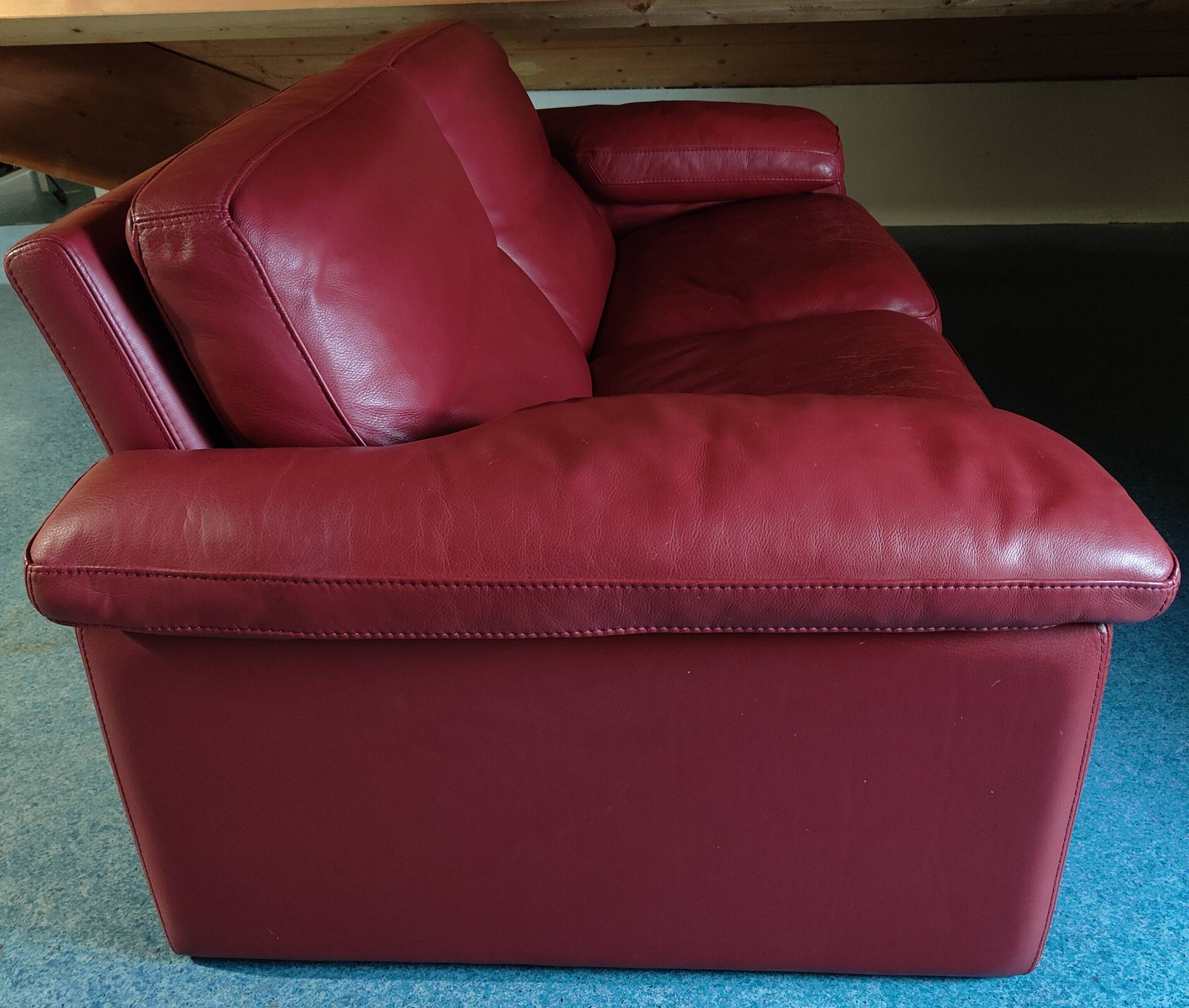 Duvivier leather two-seater sofa