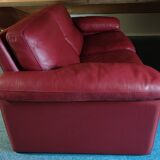 Duvivier leather two-seater sofa