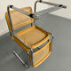 Set of 2 Italian cantilever chairs in cane Cesca 1970s,