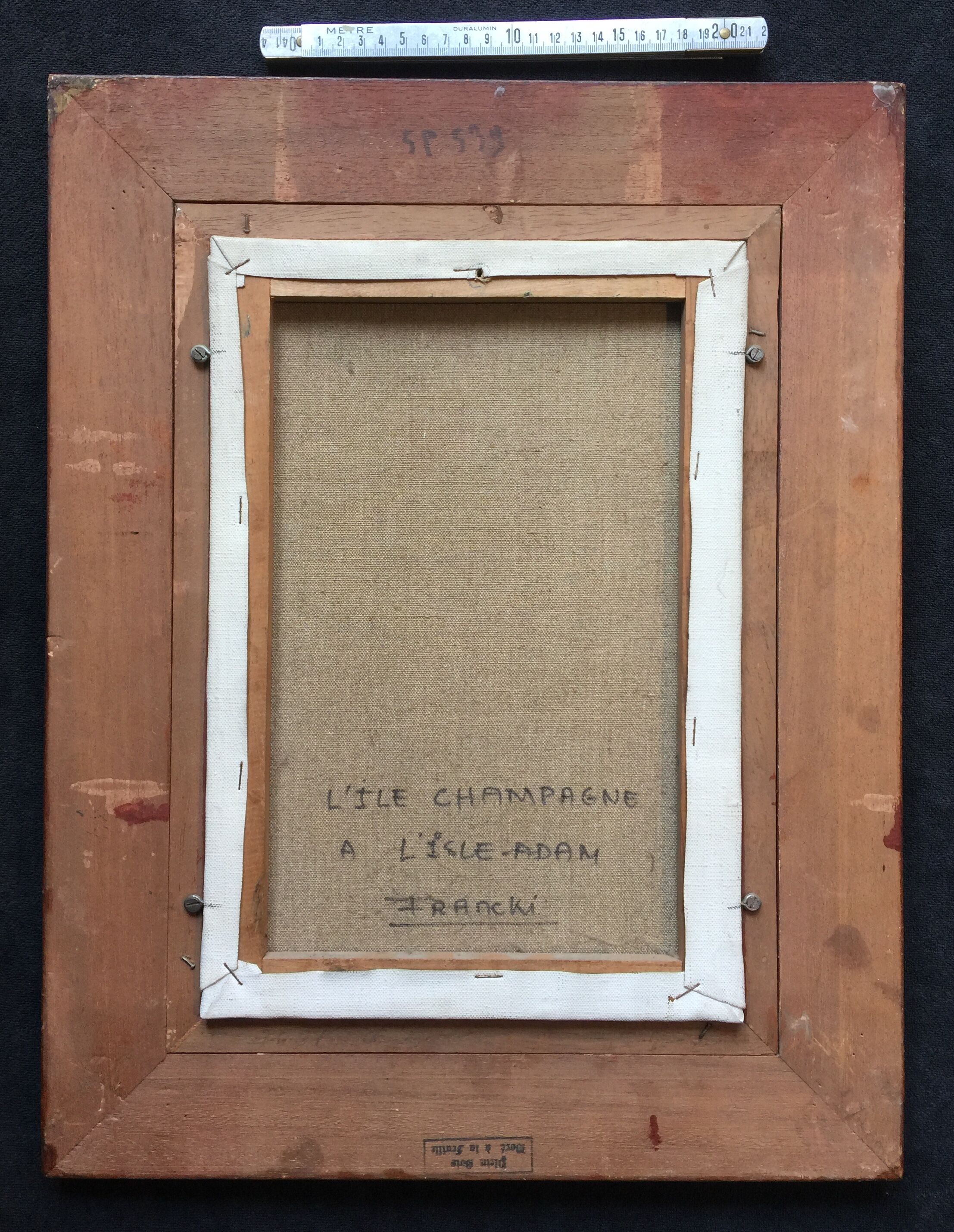 Oil sut canvas "Champagne Island on The Isle-Adam" by FRANCKI