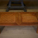 Leather coffee table 1970 " checkers "