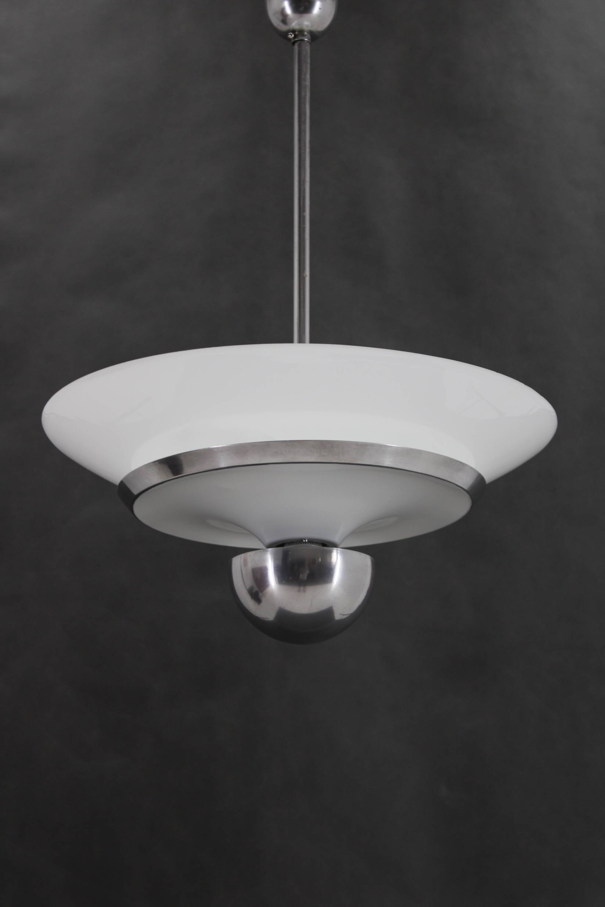 1930s Bauhaus Pendant Lamp , Restored