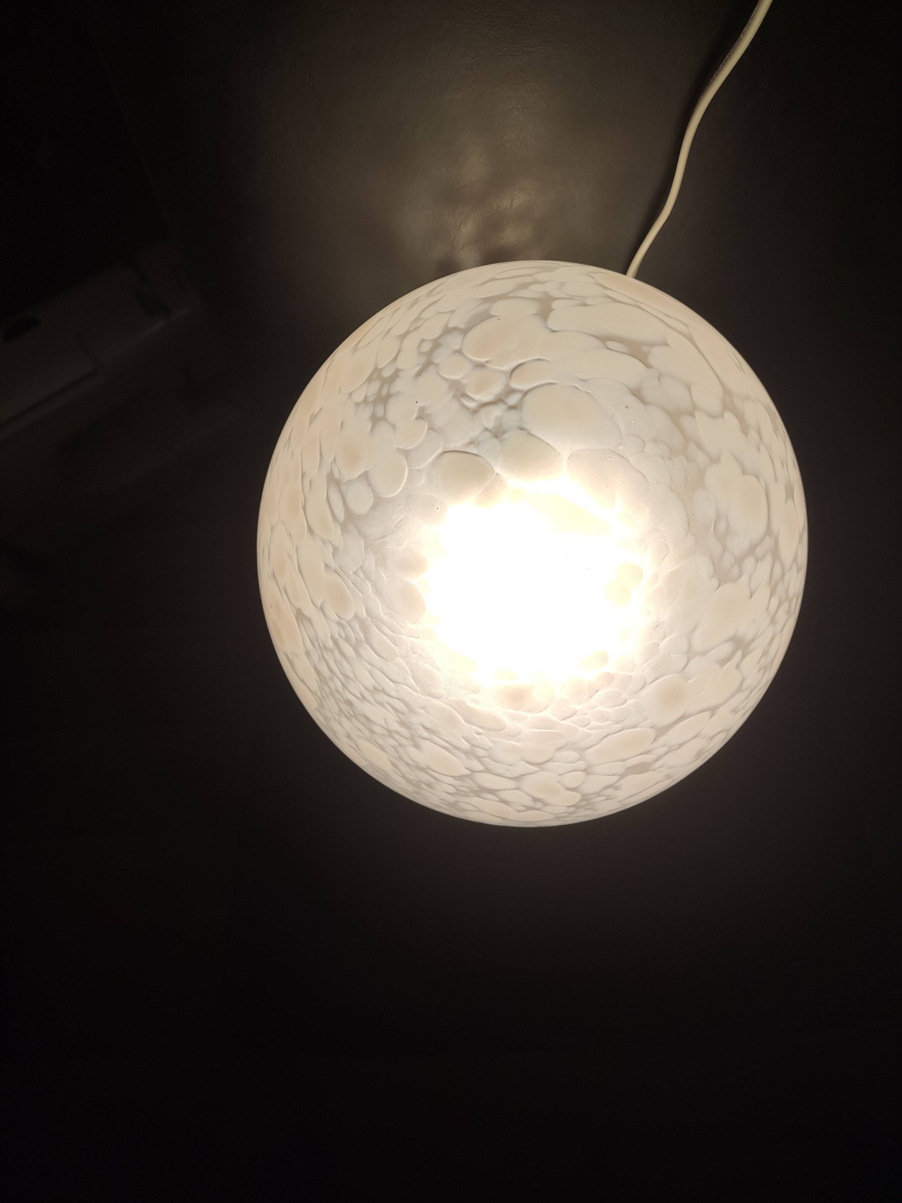 Blown glass lamp