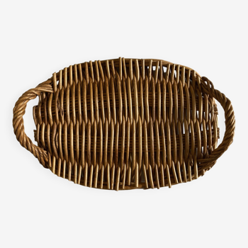 Woven wicker cheese board 1970