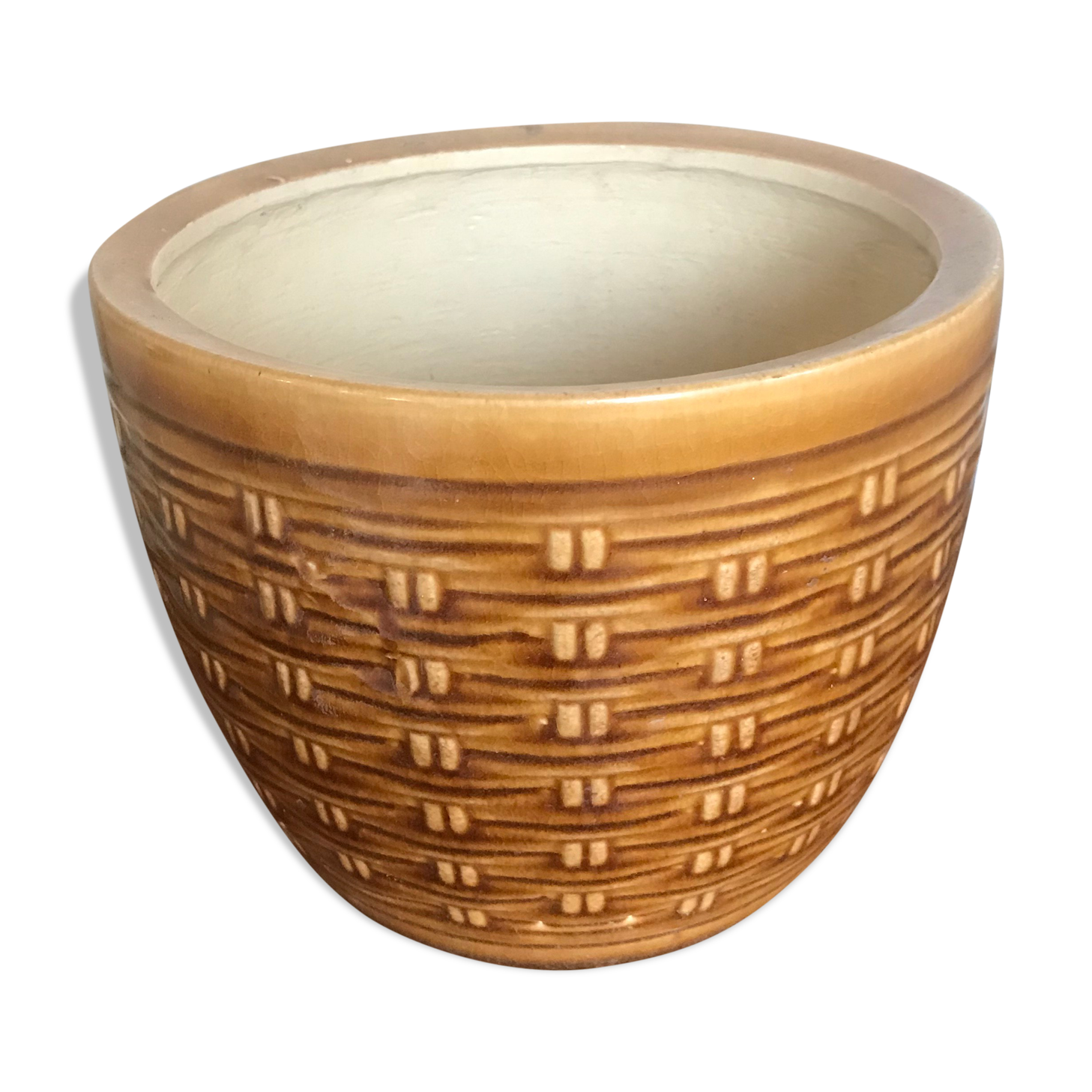 Vintage ceramic pot cover