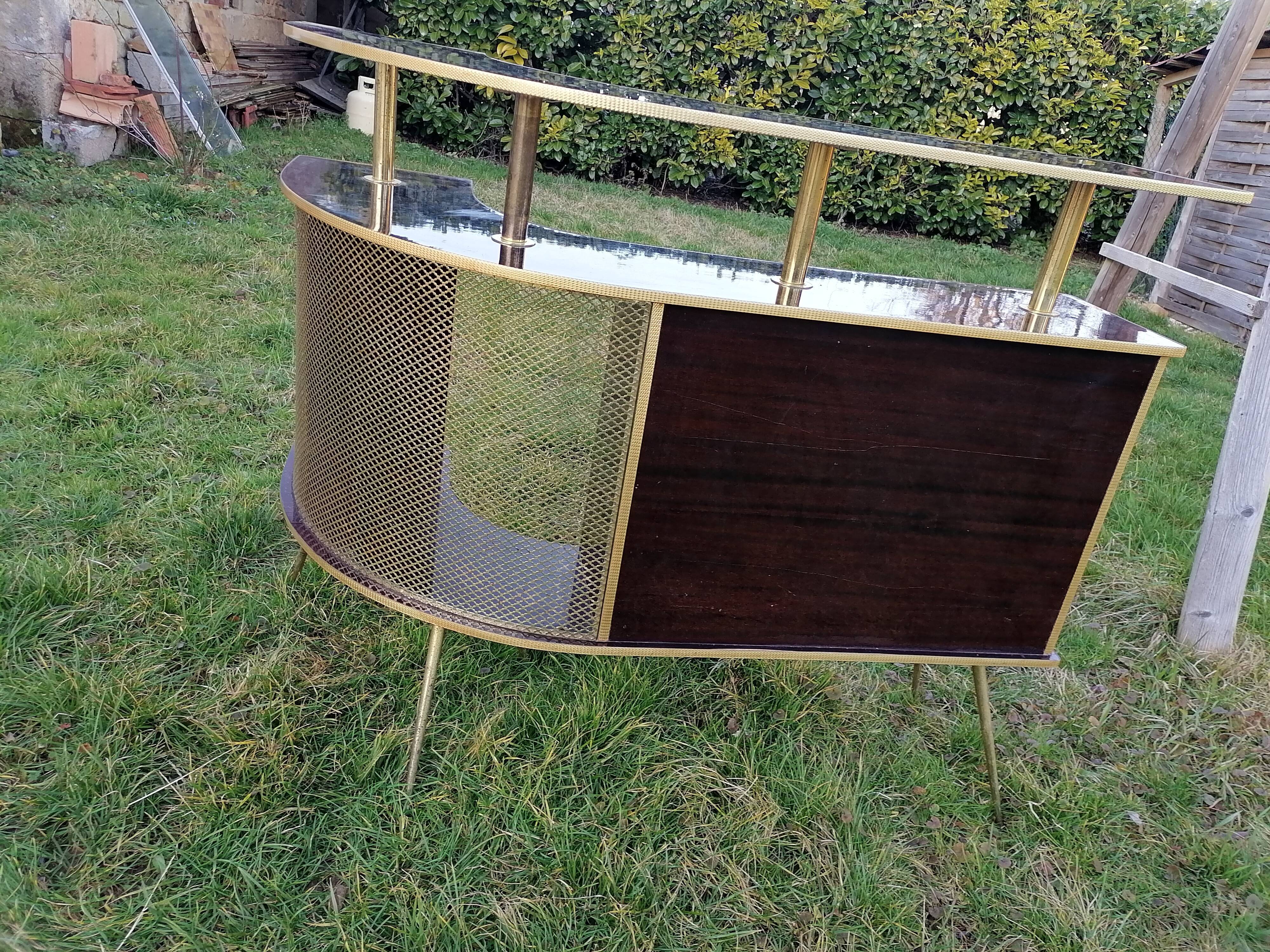 Bar Rockabilly 1950 1960 formica metal perforated