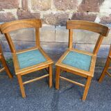 4 chairs bistrot 1950 design wood