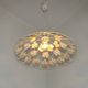 Vintage French Cream and Gold Metal Ceiling Light with Autumn Leaves 5520