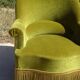 Fauteuils crapauds en velours vert, les 2