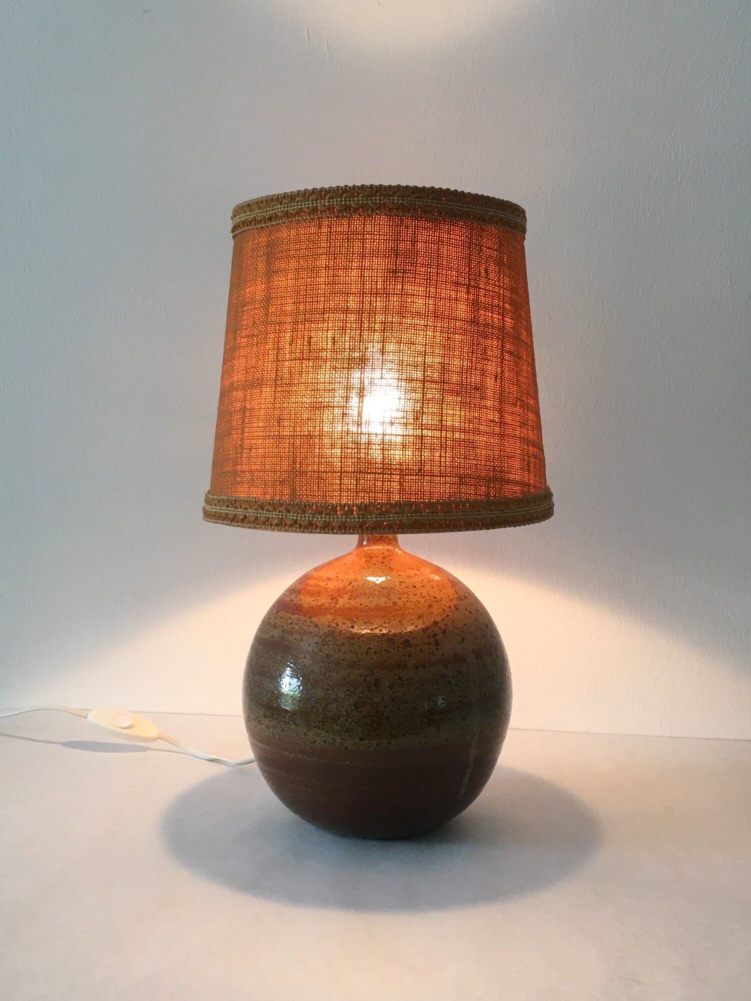 Vintage lamp in glazed stoneware 70s