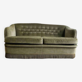 Vintage fringed two-seat sofa / sofa