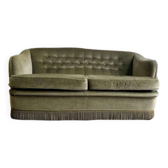 Vintage fringed two-seat sofa / sofa