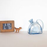 Carafe art déco bleue