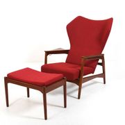 Fauteuil inclinable Cloud Master en teck Ib Kofod-Larsen 1950