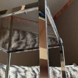 Sellette étagère vintage vers 1970 chromée