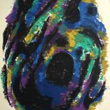 Original lithograph by Alfred Manessier Le Nid, 1960