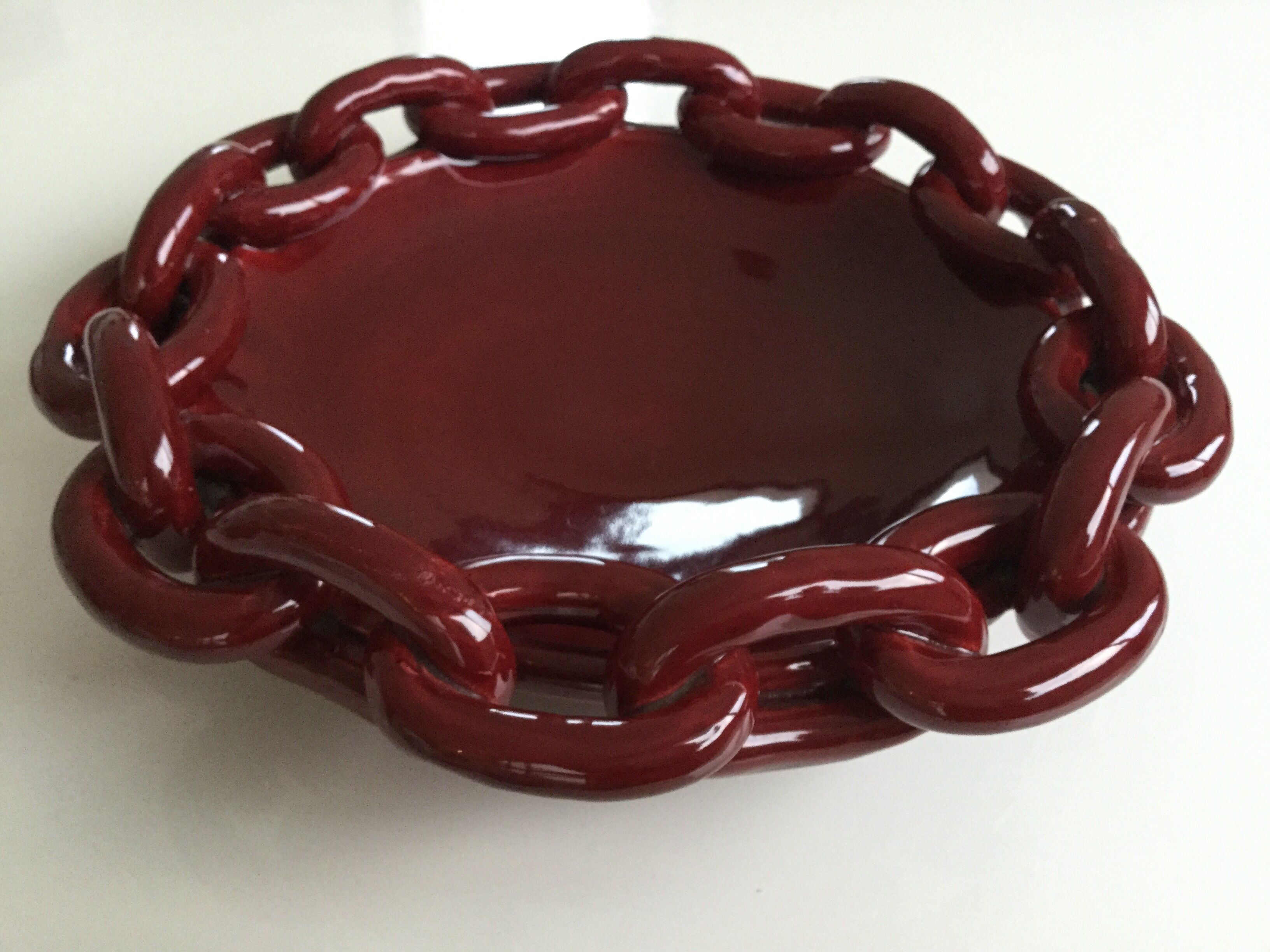 Vintage ceramic round cut from the 1950s