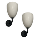 Black and white  Opaline Glass Sconces Set of 2