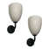 Black and white  Opaline Glass Sconces Set of 2