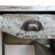 Industrial storage, workshop, in metal and wood, furniture on wheels