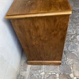 Solid natural pine chest of drawers with 5 drawers