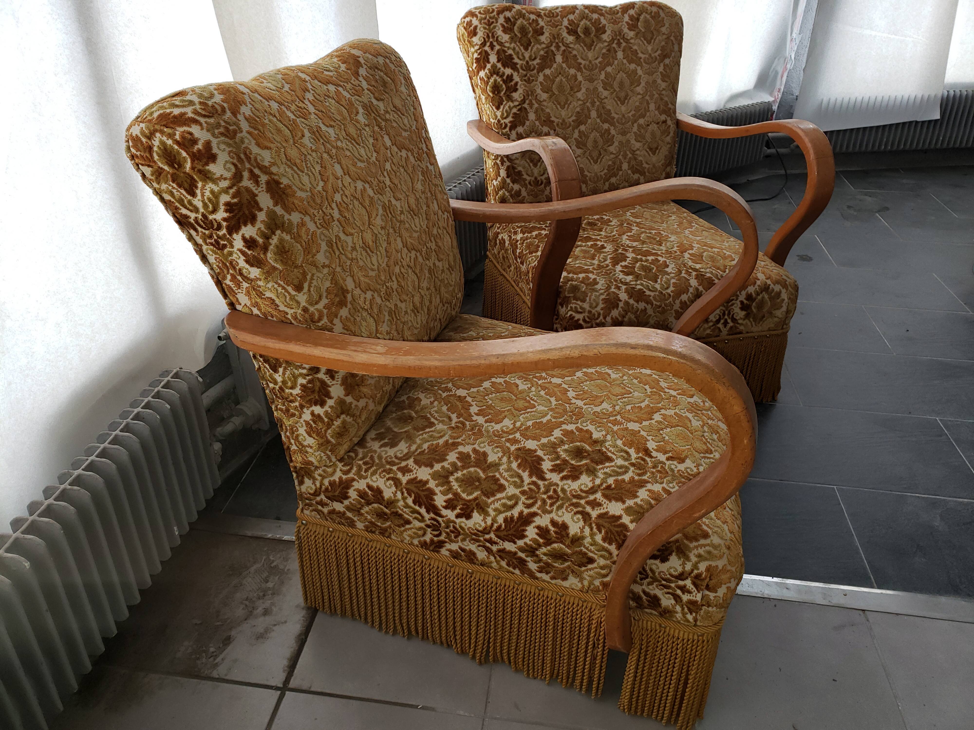 Pair of armchair art deco vintage 50 years