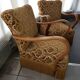 Paire de fauteuils art deco année 50 vintage