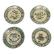 4 Vietri plates decorated by Fabbrica Ceramica Avallone, 1930s