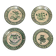 4 Vietri plates decorated by Fabbrica Ceramica Avallone, 1930s