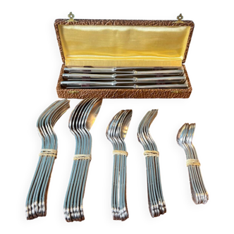 Silver metal cutlery Ercuis