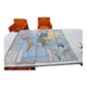 Laminated world map by P. Serryn 1972