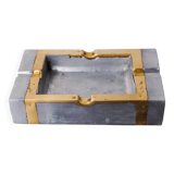 Brutalist ashtray by David Marshall, bronze and brass, Spain, 1970