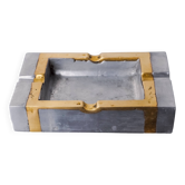 Brutalist ashtray by David Marshall, bronze and brass, Spain, 1970