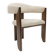Eight Mid-century Modern Italian Bouclè and Walnut Dining Chairs, 1970s