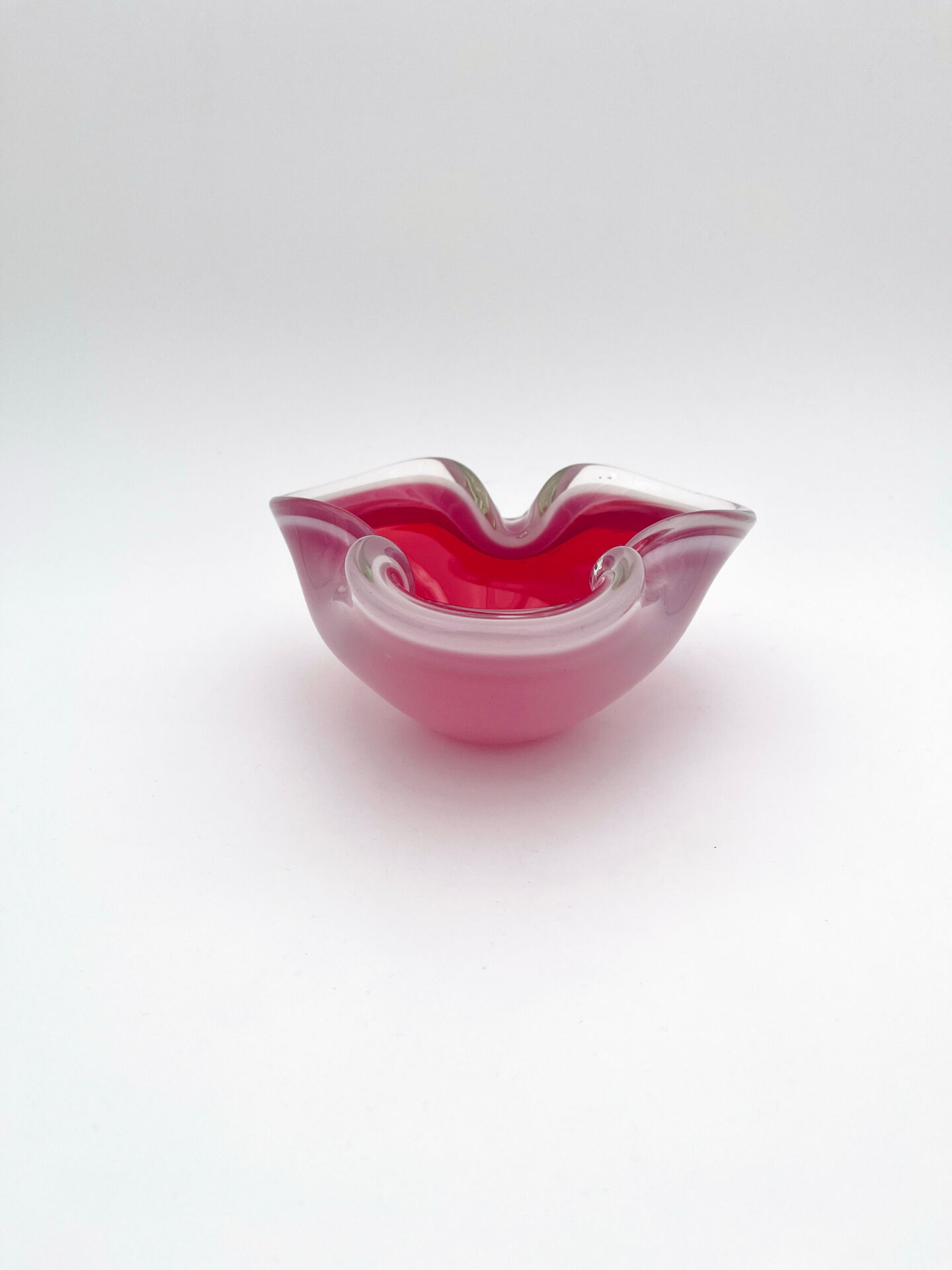 Murano Sommerso Opaline Red Bowl 16cm 882g