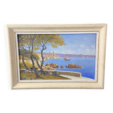 Painting signed Xavier Sager 1881-1969 view of Nice