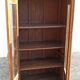 Teak glass cabinet two doors and a drawer