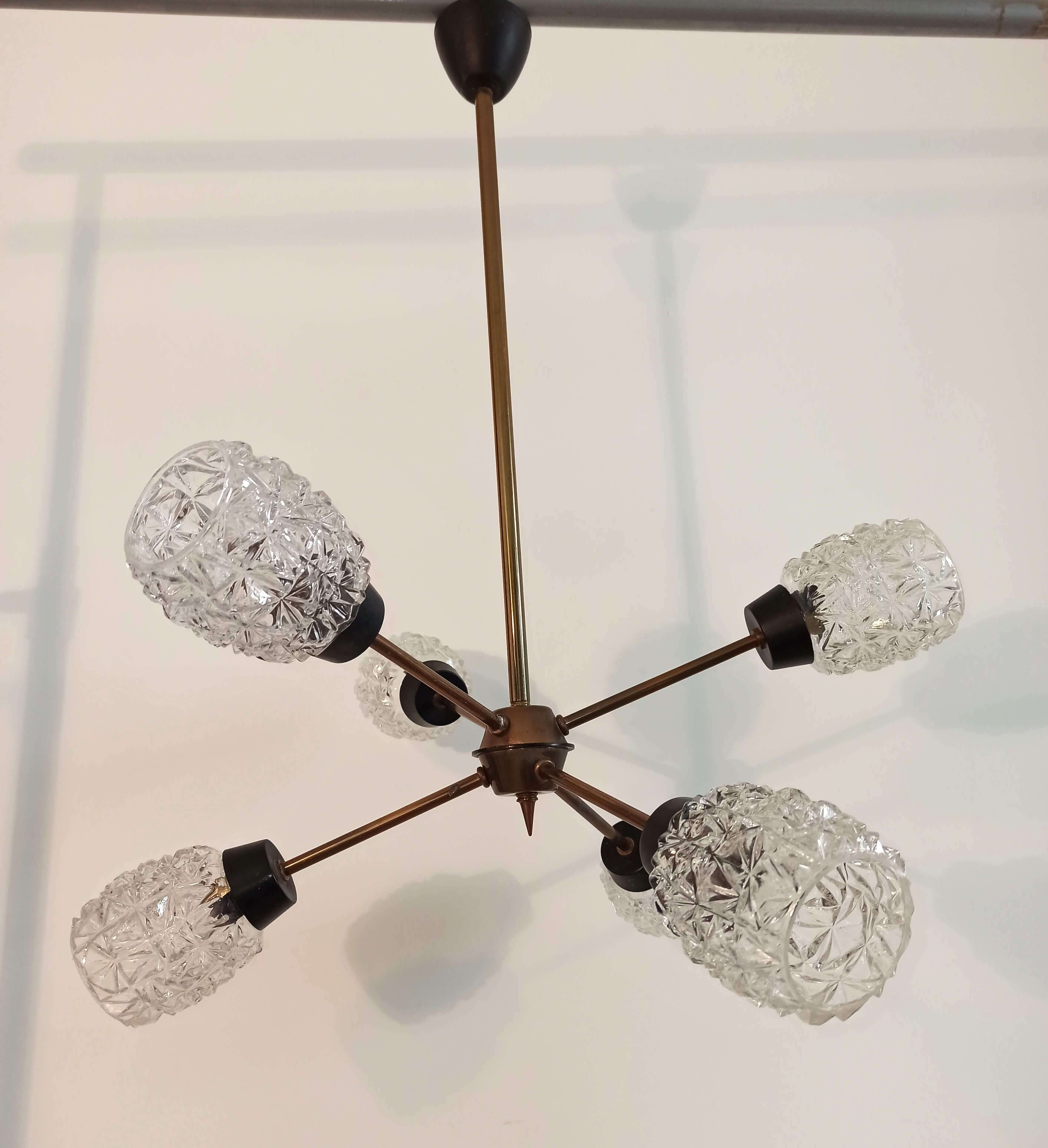 Vintage sputnik chandelier 1970