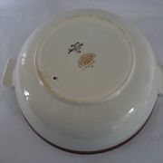 Opaque porcelain vegetable tureen/tureen from digoin sarreguemines, pasteur model