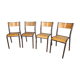 4 chaises d'école Mullca vintage